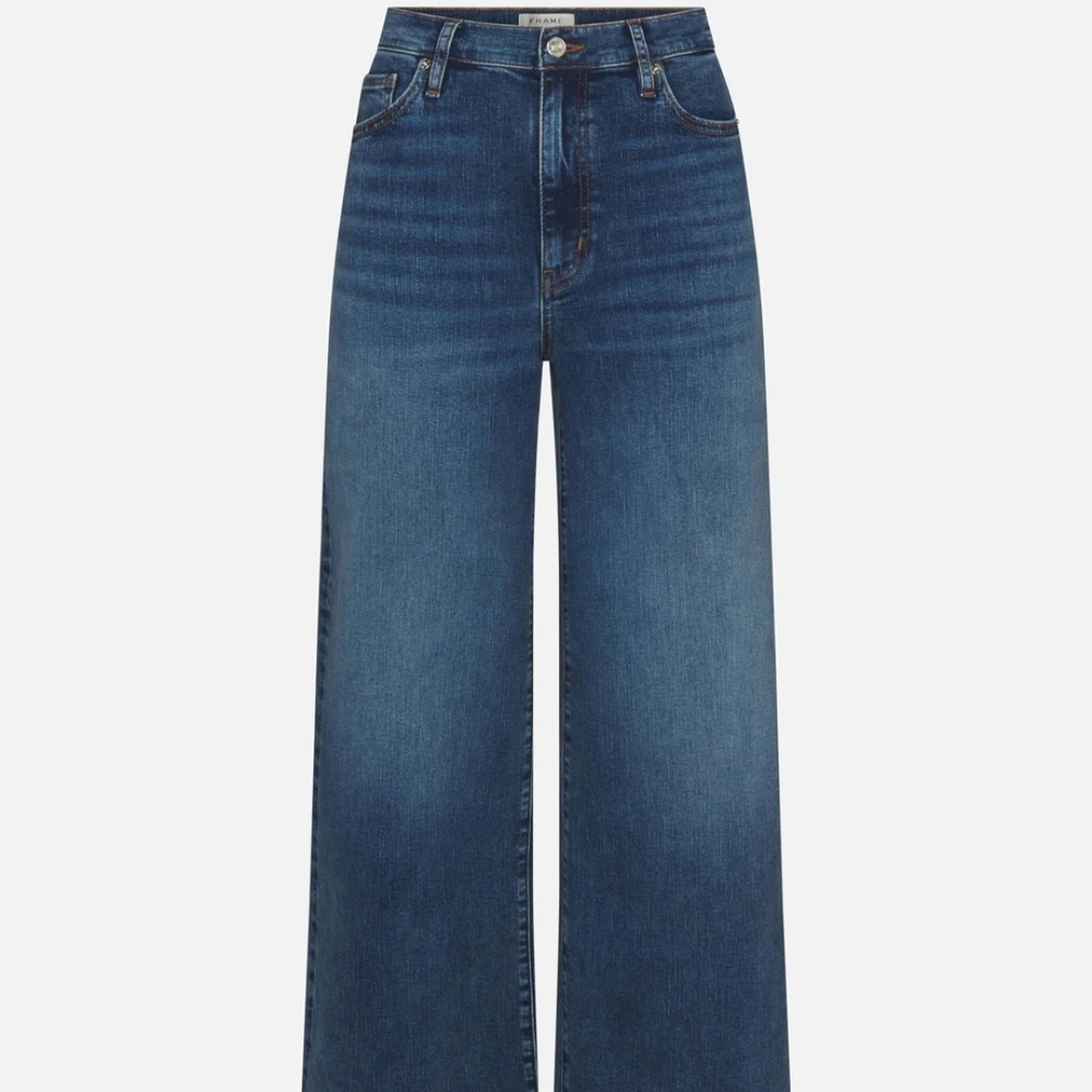 Frame Le Slim Palazzo Wide Leg High-Rise Womens Jeans - Blue - Size 32 (US 10)